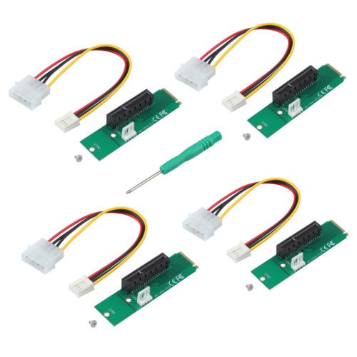 4pcs 4 Pci-e X A Ngff M.2 B + M Clave Tarjeta Ranura Pcie Co