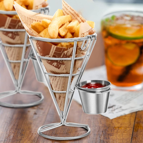 Soporte Para Patatas Fritas Peohud, Paquete De 4, Cesta En F
