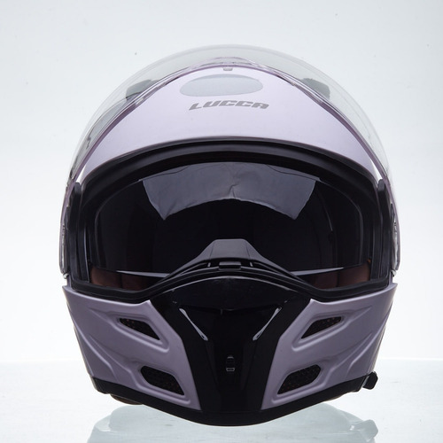 Imagem 3 de 10 de Capacete Lucca Rider One 1 Escamoteável Matt White + Nf-e
