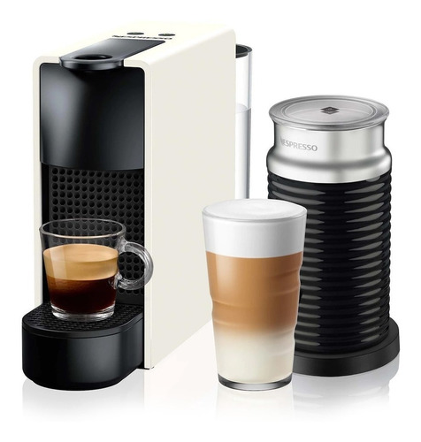 Cafetera Nespresso Essenza Mini C30 Automatica Con Aeroccino Blanca 19 Bares Para Capsulas Monodosis 220v