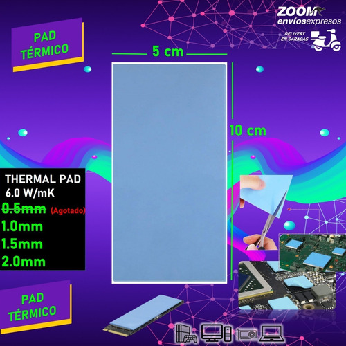 Imagen 1 de 6 de Thermal Pad Parche Térmico Para Cpu Gpu Laptop Pc Consolas