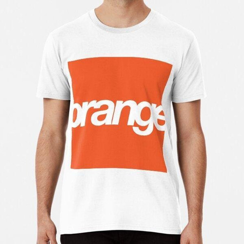 Remera Orange Helvetica Algodon Premium 