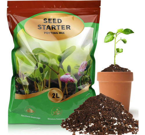 Mezcla De Tierra Para Macetas De 2 Qt, Compost Arcilloso Par