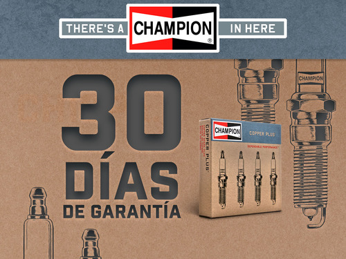 Jgo 4 Bujías Cobre Champion Skyhawk 1.8l 4 Cil 82_86