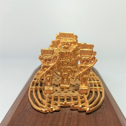 Figura De La Balsa Muisca Con Baño De Oro 24k