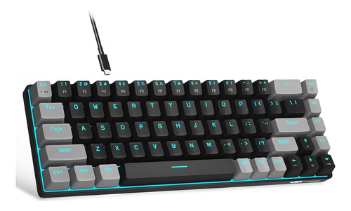 Teclado Mecánico Magegee Mk-box, 65% Para Gaming Negro/gris