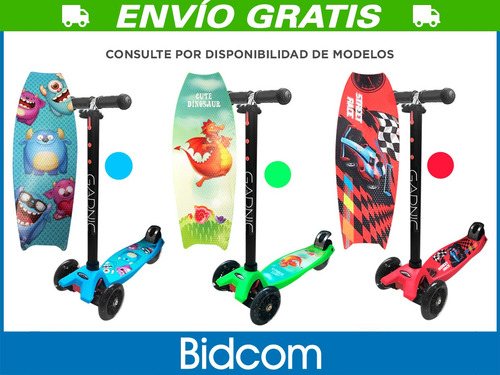 Imagen 3 de 10 de Monopatín Gadnic Con Luces Chicos Niños Infantil Con Freno