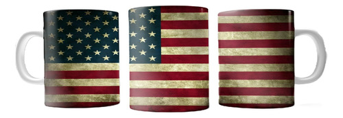 Taza De Cerámica Bandera Usa Full Color Exclusiva Art. Bu 8