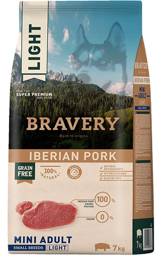 Bravery Light Pork Para Perro Adulto Razas Pequeñas 7 Kg