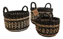 Comprar Canastos Fibras Naturales Ideal Para Decoración Y Guardar
