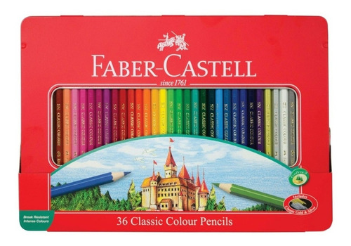 Lapices Faber Castell  X 36 Lata Roja