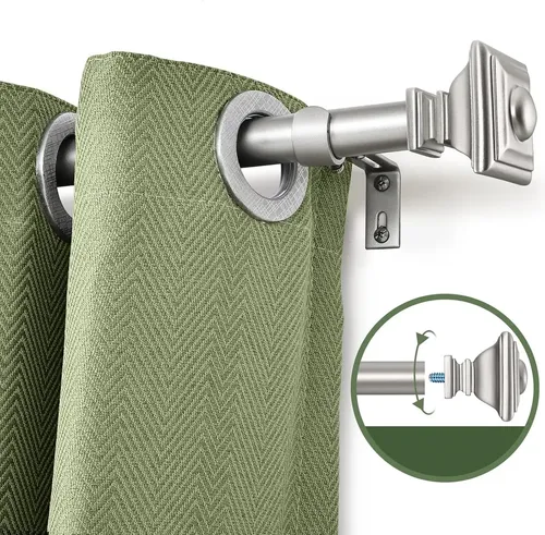 Kit Varão Cortina De 0.8 A 2.35m Suporte Para Cortina Varão Ajustável Extensível Kit Varão P/ Cortina Simples Cor Prateado Cortina Completo Kit Completo De Varão Sala 235cm F