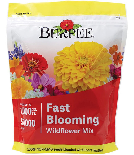 Burpee Wildflower Fast Blooming Mix 50.000 Semillas, Multi