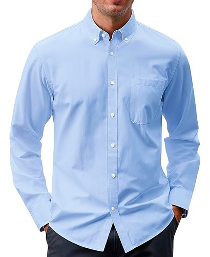 Camisa Oxford De Vestir De Hombre Para Empresa Trabajo