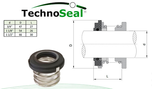 Selo Mecânico Ø 1 1/2'' Bomba Castinox - Reginox - Triclover