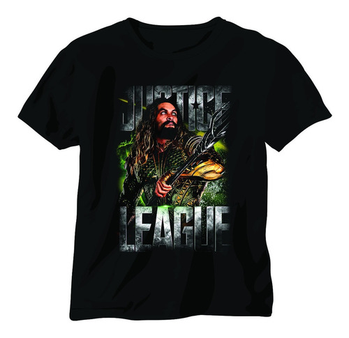 Polera Estampada Liga De La Justicia - Aquaman - Dtf