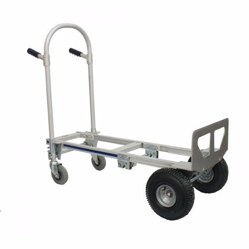 Imagen 2 de 5 de Carro Zorra Aluminio Plegable 200kg Doble Uso 4 Ruedas