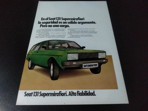 (pa602) Publicidad Clipping Seat 131 Supermirafiori * 1981