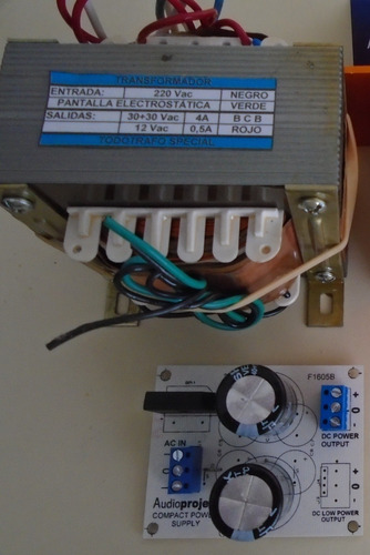 Imagen 1 de 4 de Fuente Y Transformador Para Amplificador De 100watts 