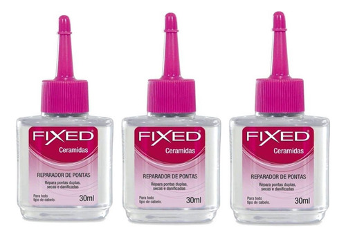 Reparador De Pontas Fixed Ceramidas 30ml - Kit Com 3