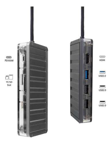 Adaptador Hub Type C 7 En 1 Usb 3.0 Hdmi 4k Multipuerto Usb