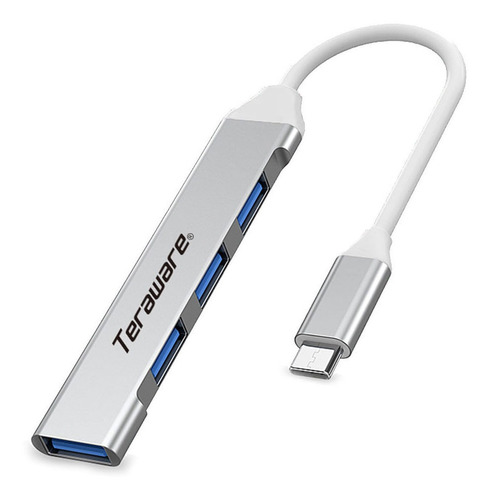 Hub Teraware Usb Tipo-c 4 Puertos, 3 X Usb 2.0, 1 X Udb 3.0