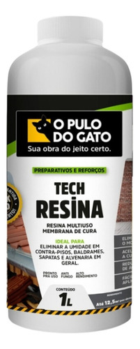 Resina Multiuso Tech Resina 1l - Pulo Do Gato Acabamento Brilhante Cor Incolor