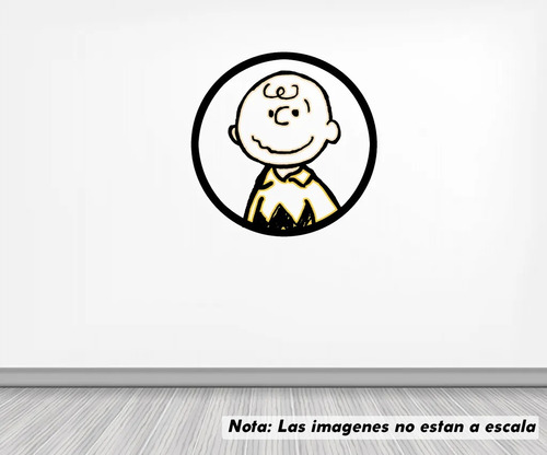 Vinil Sticker Pared 90cm Snoopy Charlie Contorno 15 L1-15