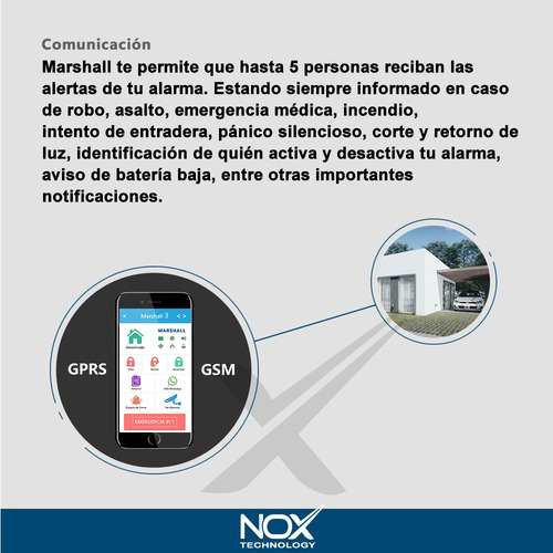 Kit Alarma Marshall 3 Gsm Domiciliaria Casa Sirena Oferta!