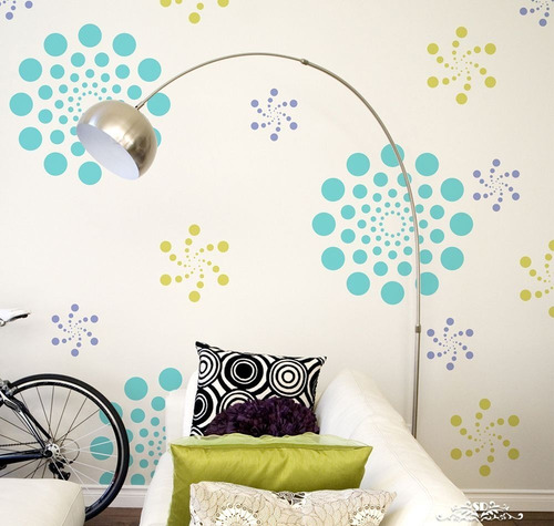 Imagen 2 de 3 de Stencil Triple Hipnosis Plantilla Decorativa Para Pintar