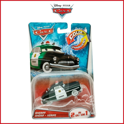 Vehículo Cars Sheriff Policía Disney Pixar Mattel