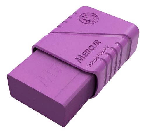 Borracha Escolar Colorida Tr Color C/ Capa Protetora Mercur Cor Roxo