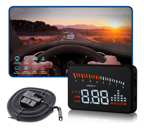 Velocímetro Digital Golf 2014 Projetor Head Up Display Hud