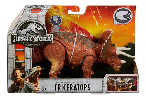 Dinossauro Triceratops Jurassic World 2 Mattel Roarivores (Usado)