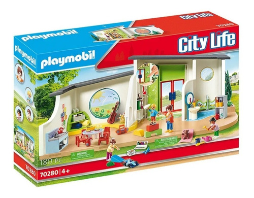 Figura Armable Playmobil City Life Guardería Arcoíris 180 Piezas 3+