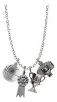 Comprar Collar Campeón Deportes Dije Copa Trofeo Balón Cadena Acero Plateado Basquetbol Basketball