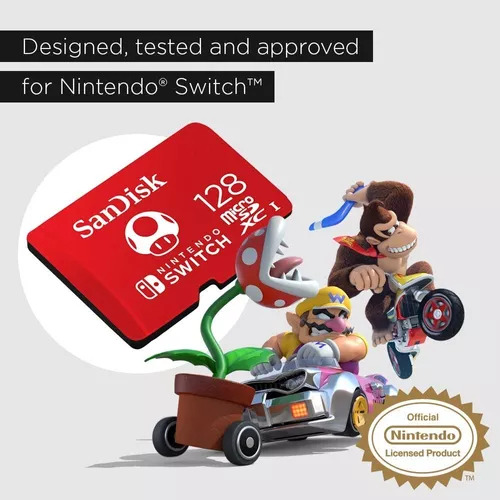 Para Nintendo Switch Sdsqxao Memoria Sandisk Micro Sd 128gb