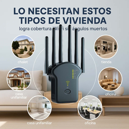 Repetidor De Wifi 5g Amplificador Rompe Muros Router 1200m