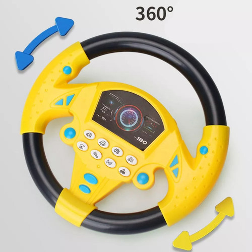 Niños Simulación Volante De Coche Sonido-luz