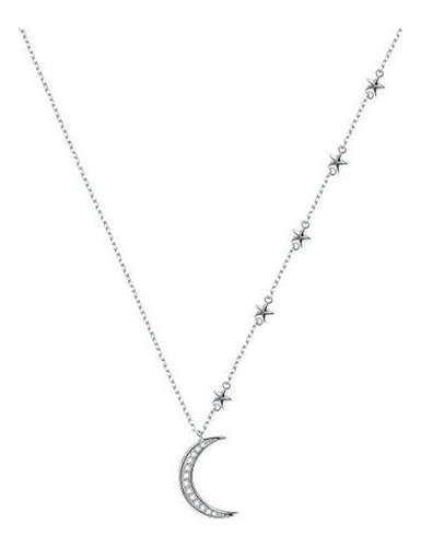 Athenaa S925 Plata Esterlina Crescent Moon Y Star Jewelry Cz