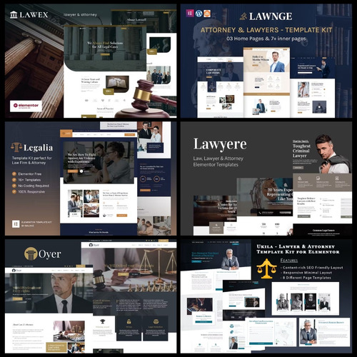 60 Templates Wordpress E Elementor Para Advogado