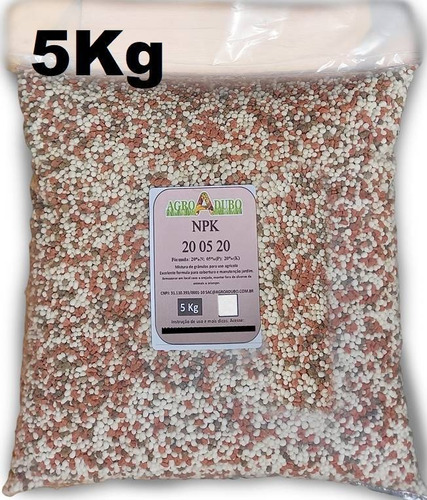 Fertilizante Npk 20 05 20 - 5kg P/ O Seu Jardim Promoção