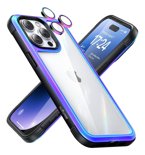 Meifigno Rainbow Series - Funda Diseñada Para iPhone 15 Pro 
