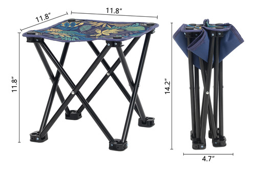 Wind Tour - Taburete Plegable Portátil Para Acampar Al Aire