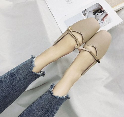 N Flats Zapatos De Tacón Bajo De Moda Retro Para Mujer