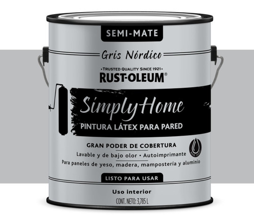 Pintura Látex Super Lavable Para Pared Mate 4l Rust-oleum