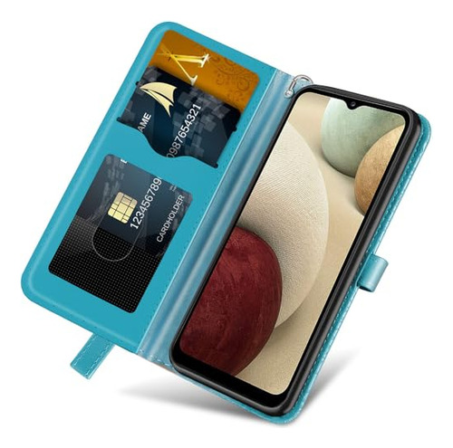 Funda Cartera Para Galaxy S23 Fe R-azul 6.4 PuLG Piel Sintet