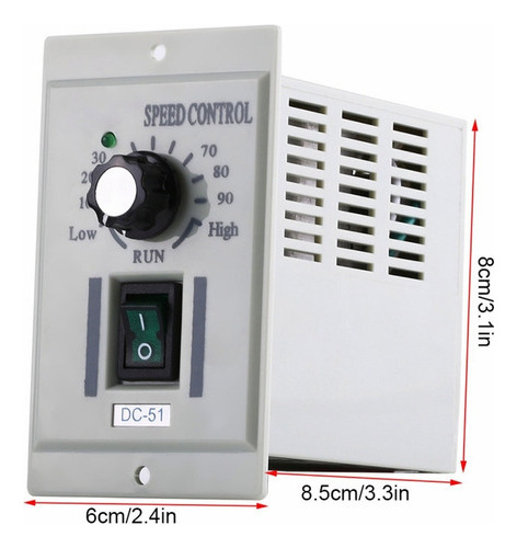 24v-90v Ajustable Controlador De Velocidad Del Motor Dc