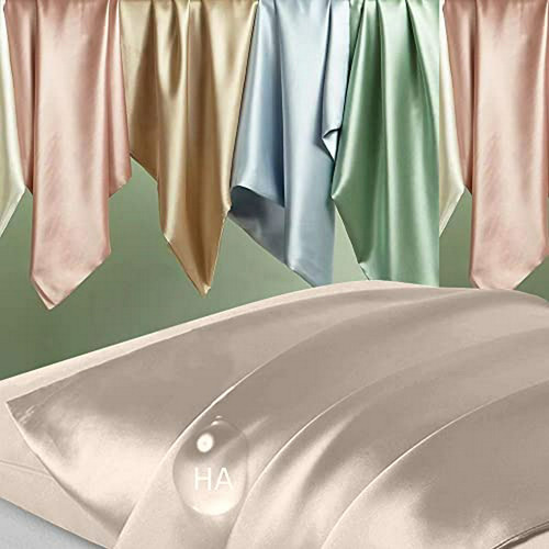 Funda De Almohada De Seda 2 Pack, Suave Y Anti Acné, Set De