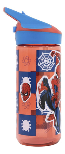 Botella Tristán Spiderman 620ml Con Pajita Mango
